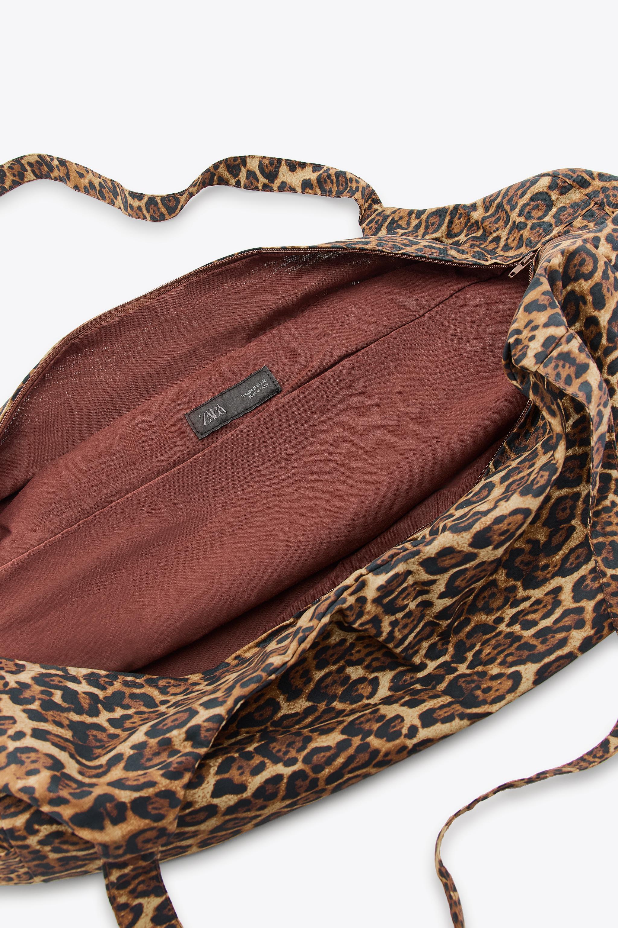 ANIMAL PRINT COTTON MAXI BAG